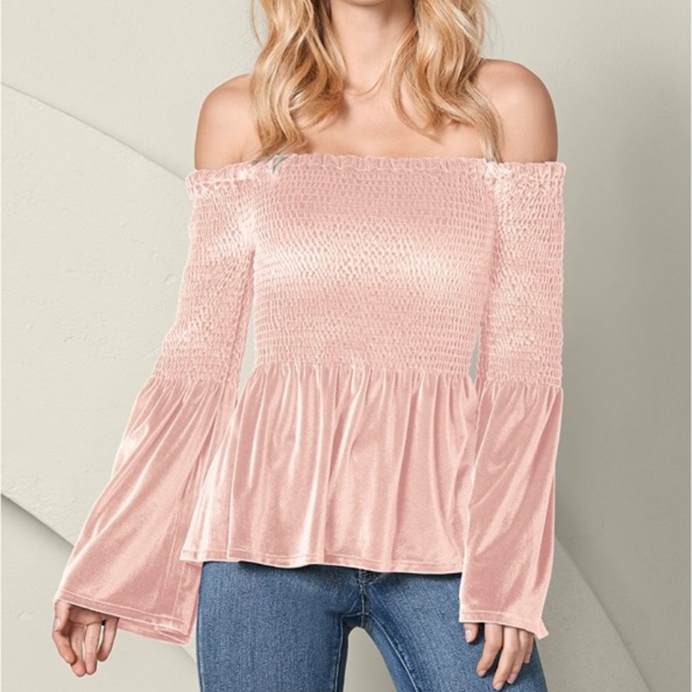 Venus velvet off the shoulder top